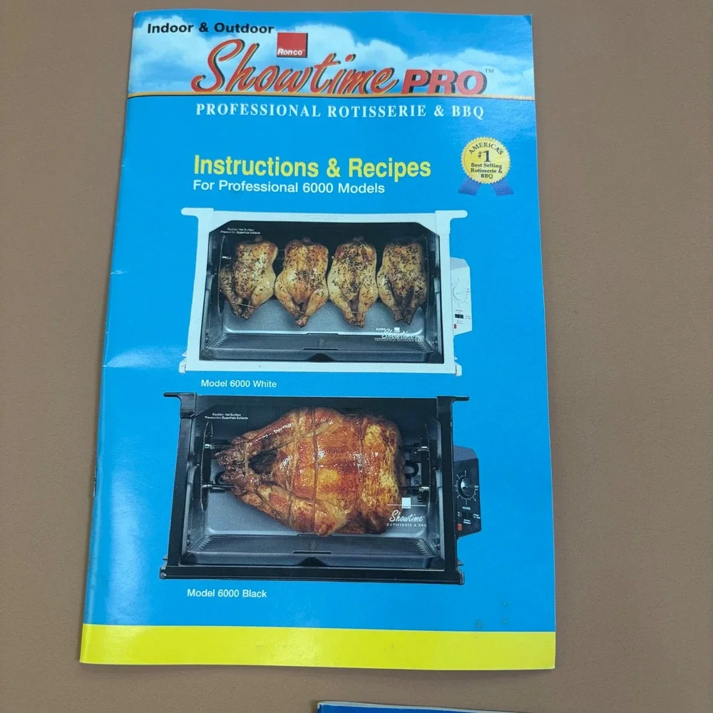 Ron Popeil Ronco Showtime Rotisserie BBQ Manual Recipe Marinade Diet Booklet Set